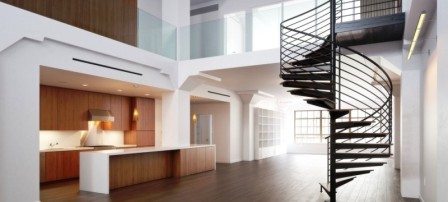 Ocelové vřetenové schodiště