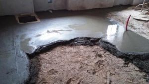 Vyrovnání podlahy betonovou mazaninou